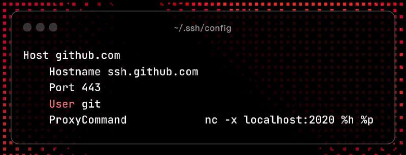 如何在受限网络情况下使用 SSH 协议推拉 GitHub 代码?目前使用的最方便的方法:在 ~/.ssh/config 中增加截图中的配置测试方法:git clone [email protected]:moxv/Sink.git
